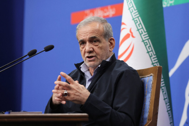 Photo of Iran's President Masoud Pezeshkian